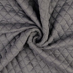 Jacquard Steppstoff Rauten dehnbar - grau *Videovorstellung*