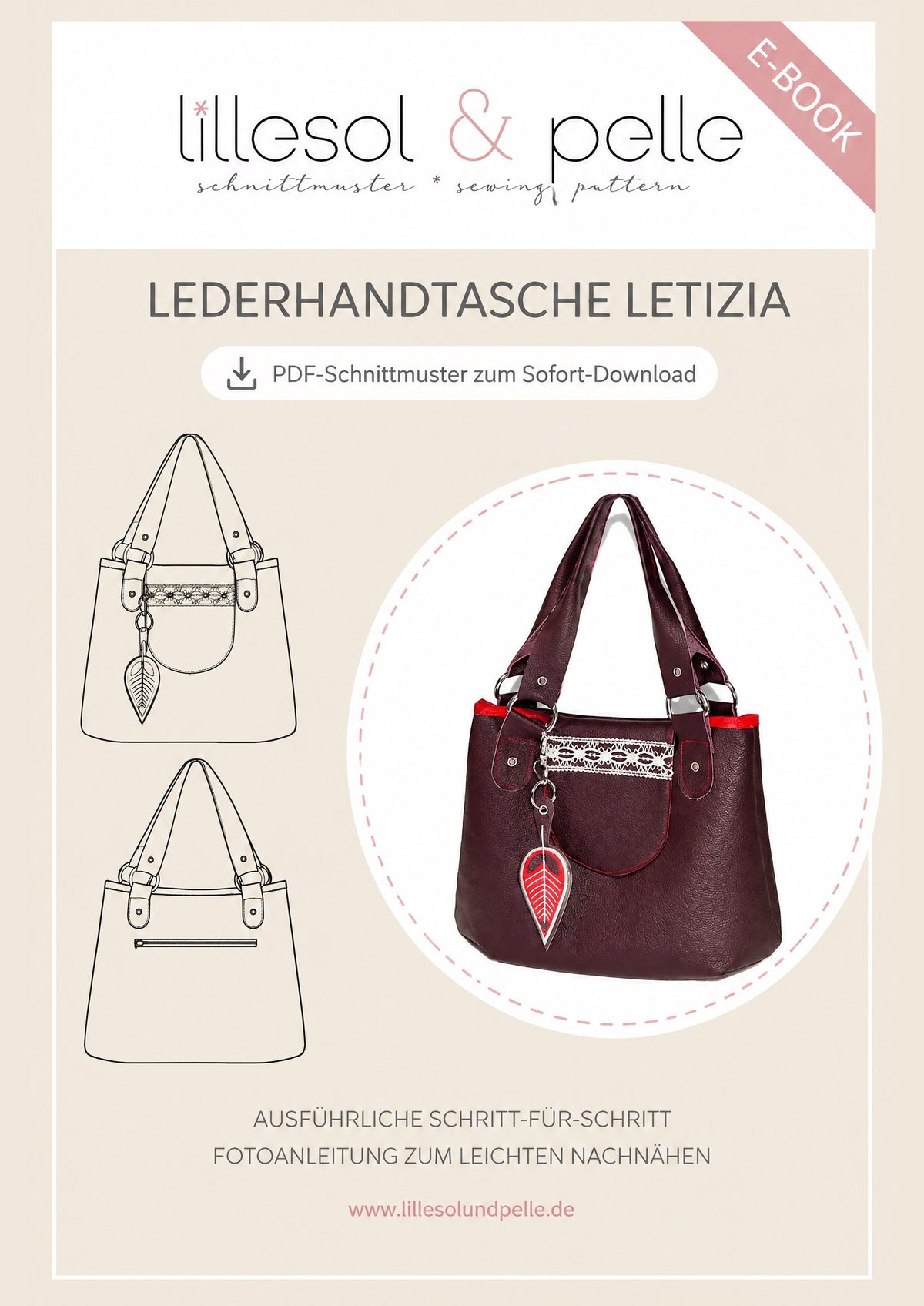E-Book Titelbild (A): Lederhandtasche Letizia