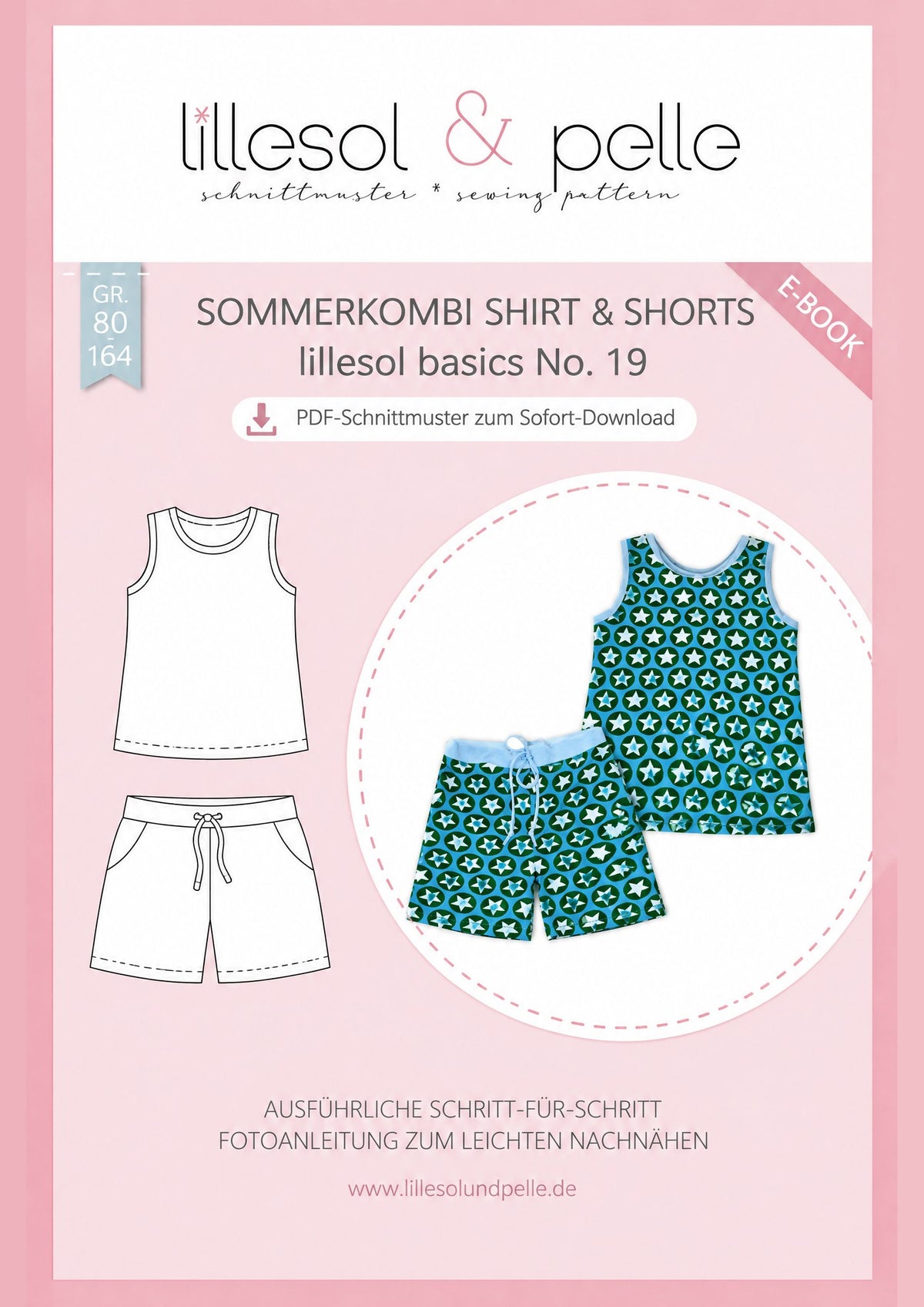 E-Book Titelbild (A): Sommerkombi Shirt & Shorts