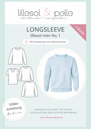 Schnittmuster lillesol men No.1 Longsleeve *mit Video Nähanleitung*