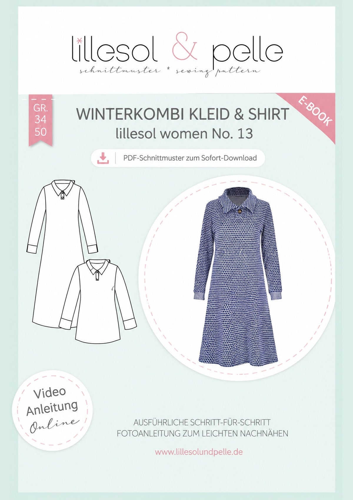 E-Book Titelbild (A): Winterkombi Kleid & Shirt