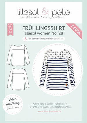 Schnittmuster lillesol women No.28 Frühlingsshirt *mit Video-Nähanleitung*