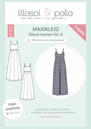 Schnittmuster lillesol women No.8 Maxikleid *mit Video-Nähanleitung*
