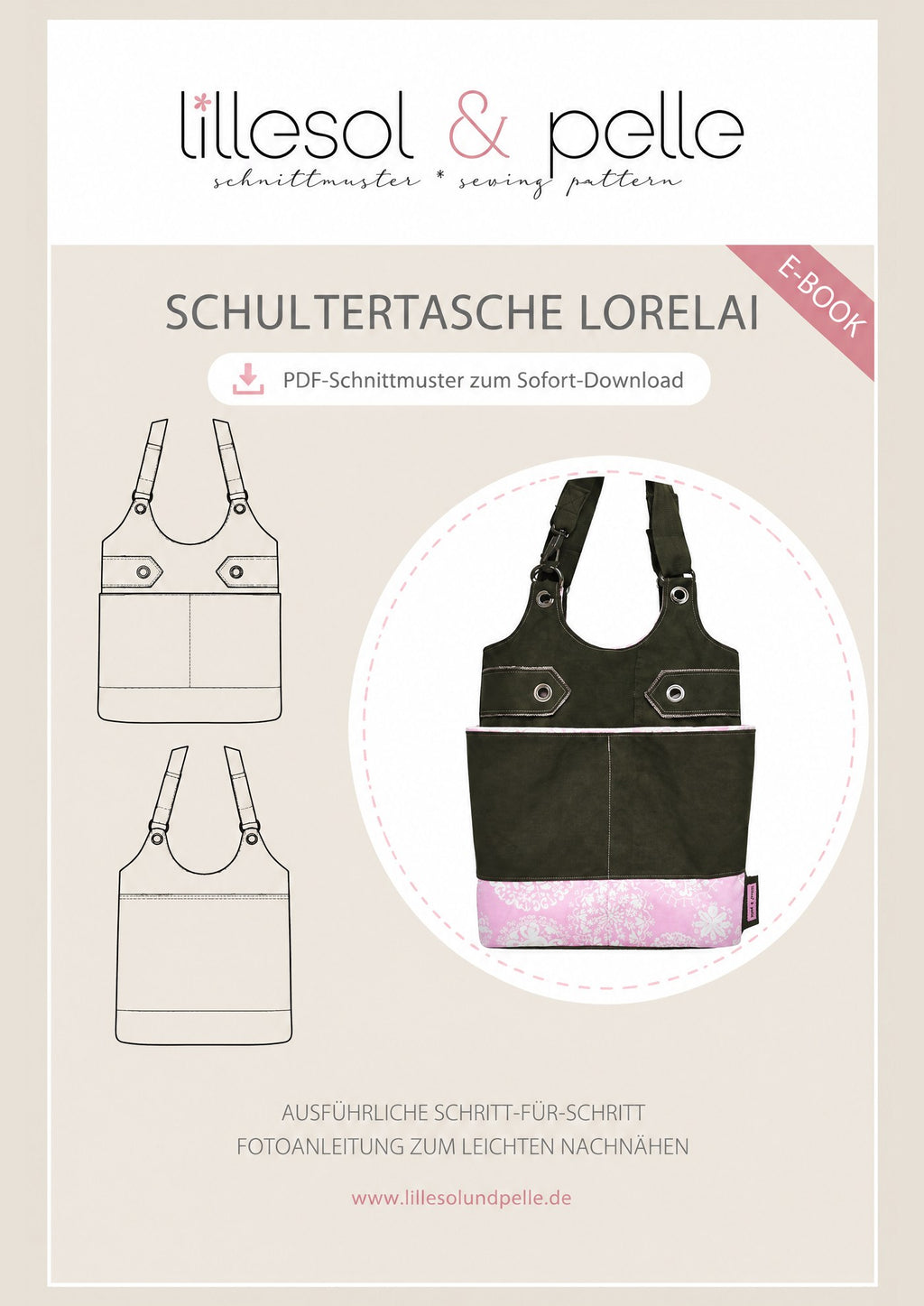 E-Book Titelbild (A): Schultertasche Lorelai