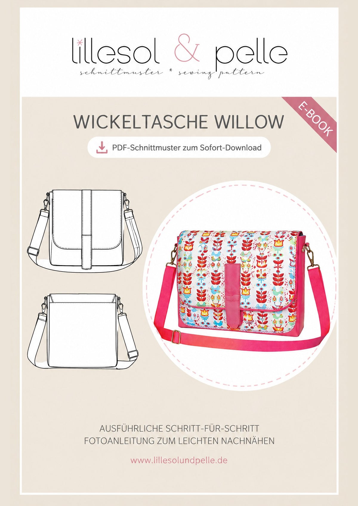 E-Book Titelbild (B): Wickeltasche Willow