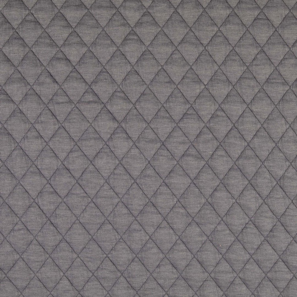 Jacquard Steppstoff Rauten dehnbar - grau *Videovorstellung*