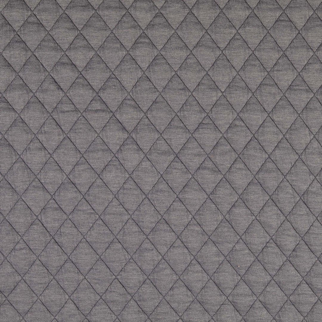 Jacquard Steppstoff Rauten dehnbar - grau *Videovorstellung*