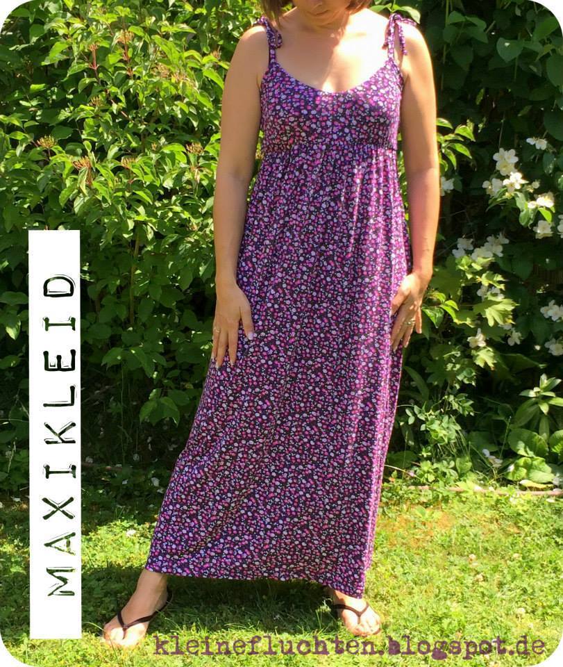 Ebook / Schnittmuster lillesol women No.8 Maxikleid *mit Video-Nähanleitung*