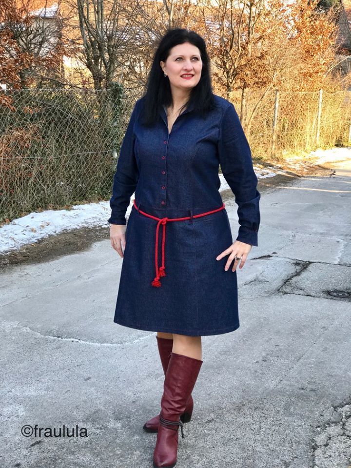 Ebook / Schnittmuster lillesol women No.26 Jeanskleid *mit Video-Nähanleitung*