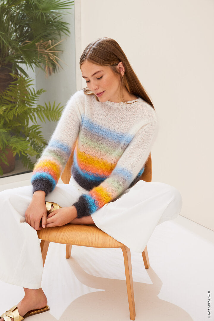 Pullover Silkhair ♥ Lookbook No.18 - Modell 5 - Lana Grossa (Anleitung zum Strickset)