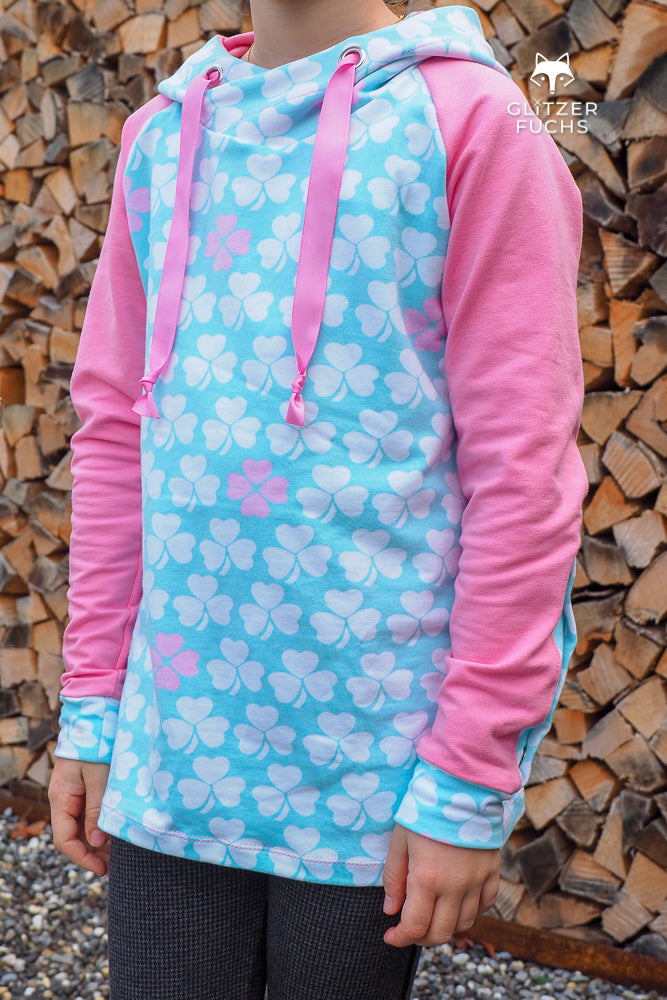 Ebook / Schnittmuster lillesol basics No.65 Raglan-Hoodie *mit Video-Nähanleitung*