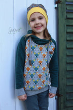 Ebook / Schnittmuster lillesol basics No.65 Raglan-Hoodie *mit Video-Nähanleitung*