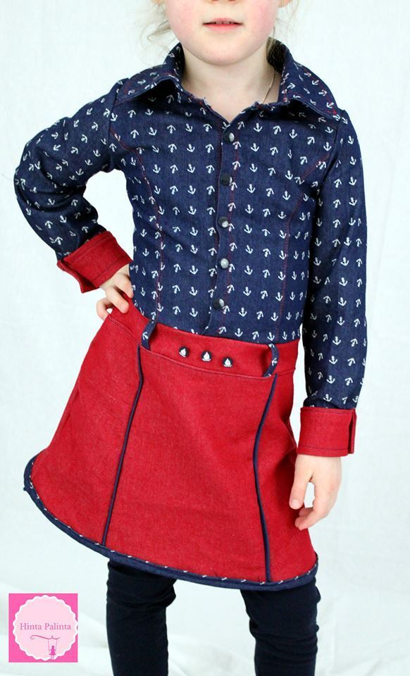 Designbeispiel: lillesol stars No.15 Jeanskleid