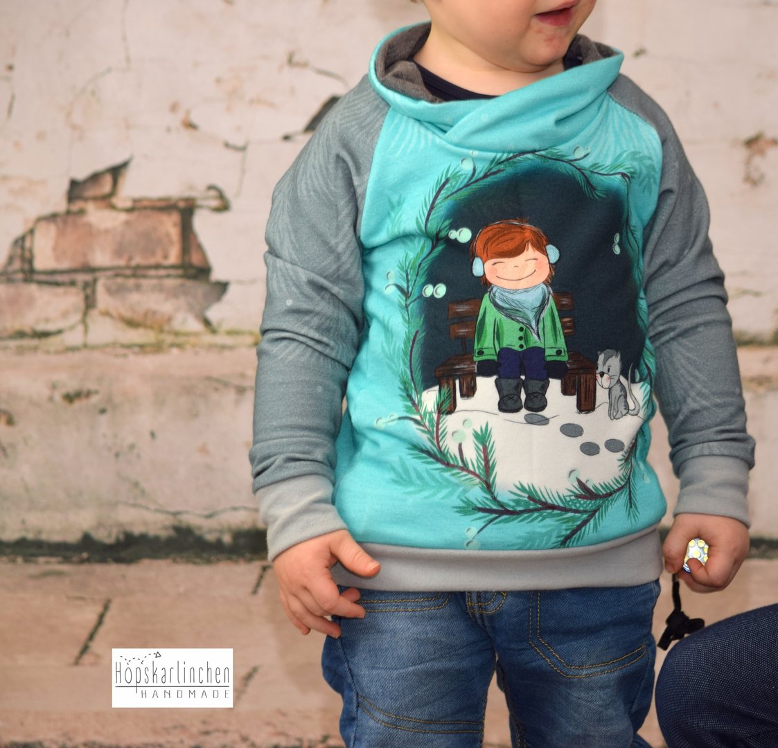 Ebook / Schnittmuster lillesol basics No.65 Raglan-Hoodie *mit Video-Nähanleitung*