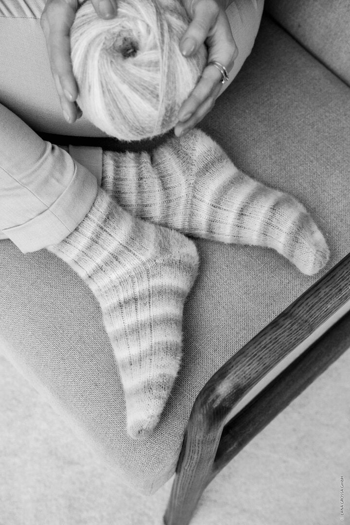 Cosy Socks "Soft Stripes" – Lana Grossa