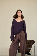 V-Pullover Winter Softness ♥ Lookbook No 19 - Modell 33 - Lana Grossa ♥ (Anleitung zum Strickset)