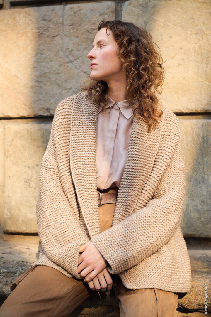 Cardigan Winter Softness ♥ Nera No 01 - Modell 24 -Lana Grossa ♥ (Anleitung zum Strickset)