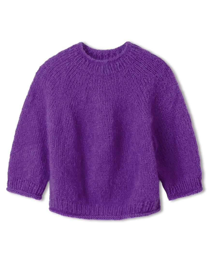 Pullover Top Down Mohair di Gio ♥ Nera No 3 - Modell 53 - Lana Grossa ♥ (Anleitung zum Strickset)