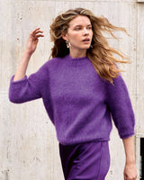 Pullover Top Down Mohair di Gio ♥ Nera No 3 - Modell 53 - Lana Grossa ♥ (Anleitung zum Strickset)