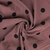 Musselin/Double Gauze "Polka Dots" - Eigenproduktion l&p - beere