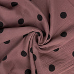 Musselin/Double Gauze "Polka Dots" - Eigenproduktion l&p - beere
