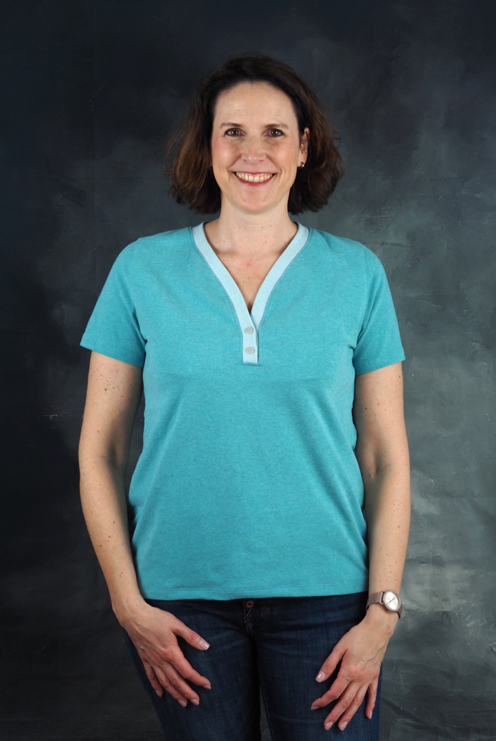 Designbeispiel: lillesol women No.53 Shirt mit Knopfleiste