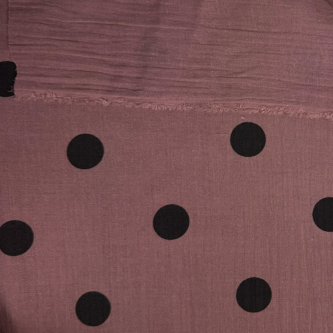 Musselin/Double Gauze "Polka Dots" - Eigenproduktion l&p - beere