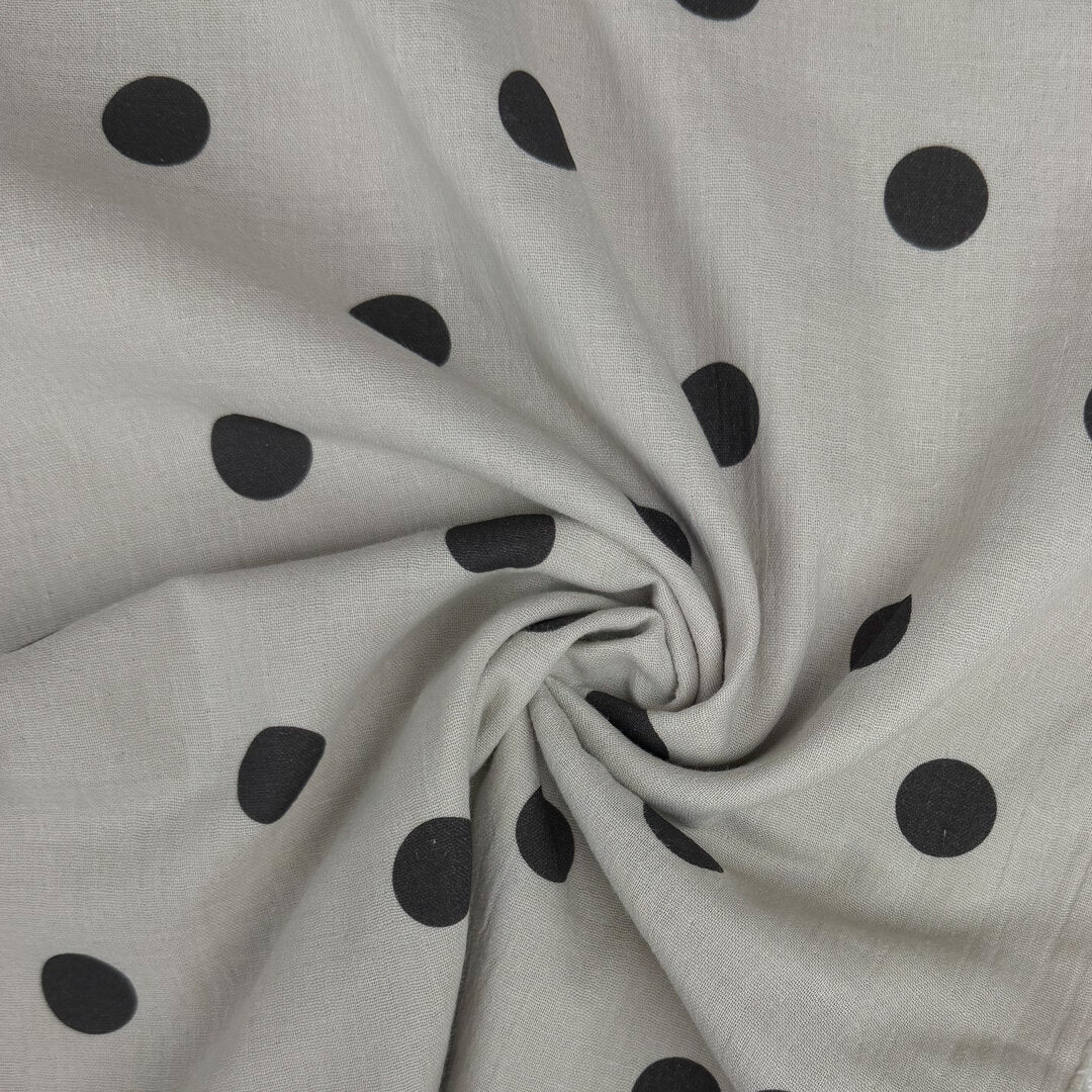 Musselin/Double Gauze "Polka Dots" - Eigenproduktion l&p - helles beige
