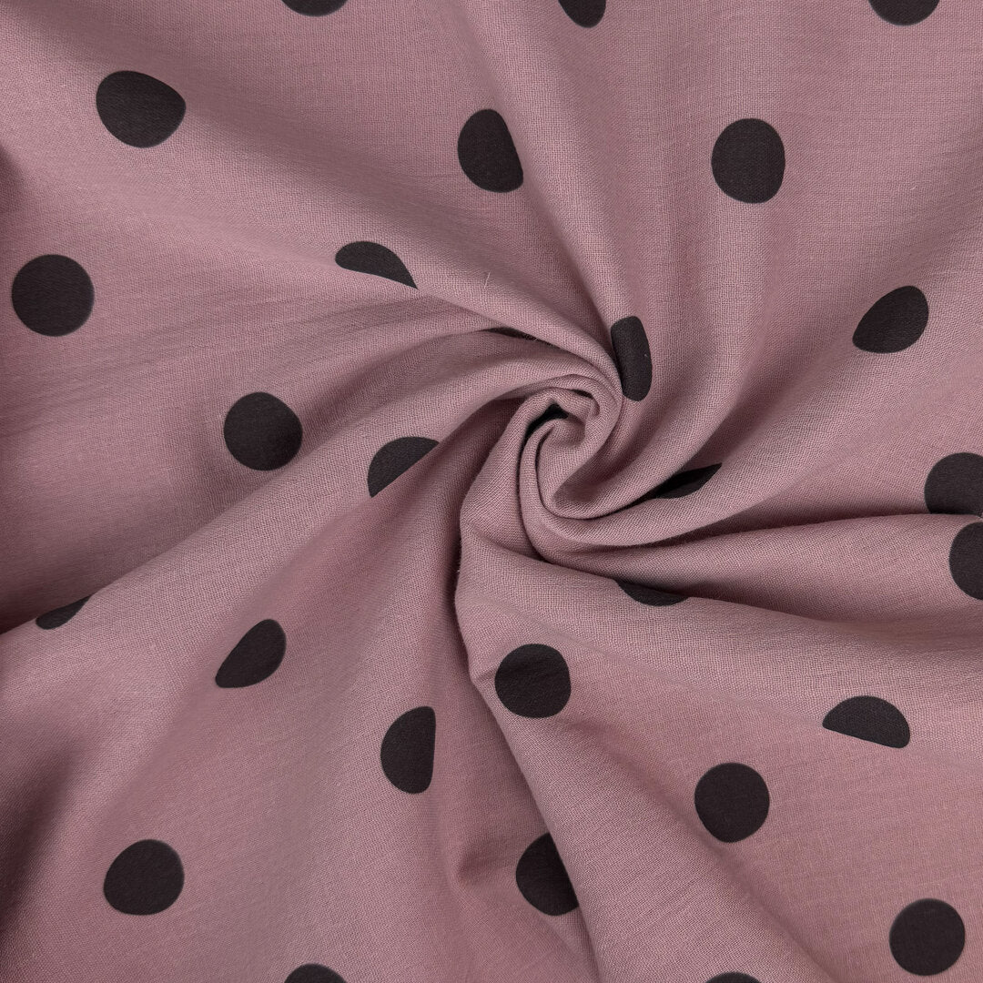 Musselin/Double Gauze "Polka Dots" - Eigenproduktion l&p - altrosa