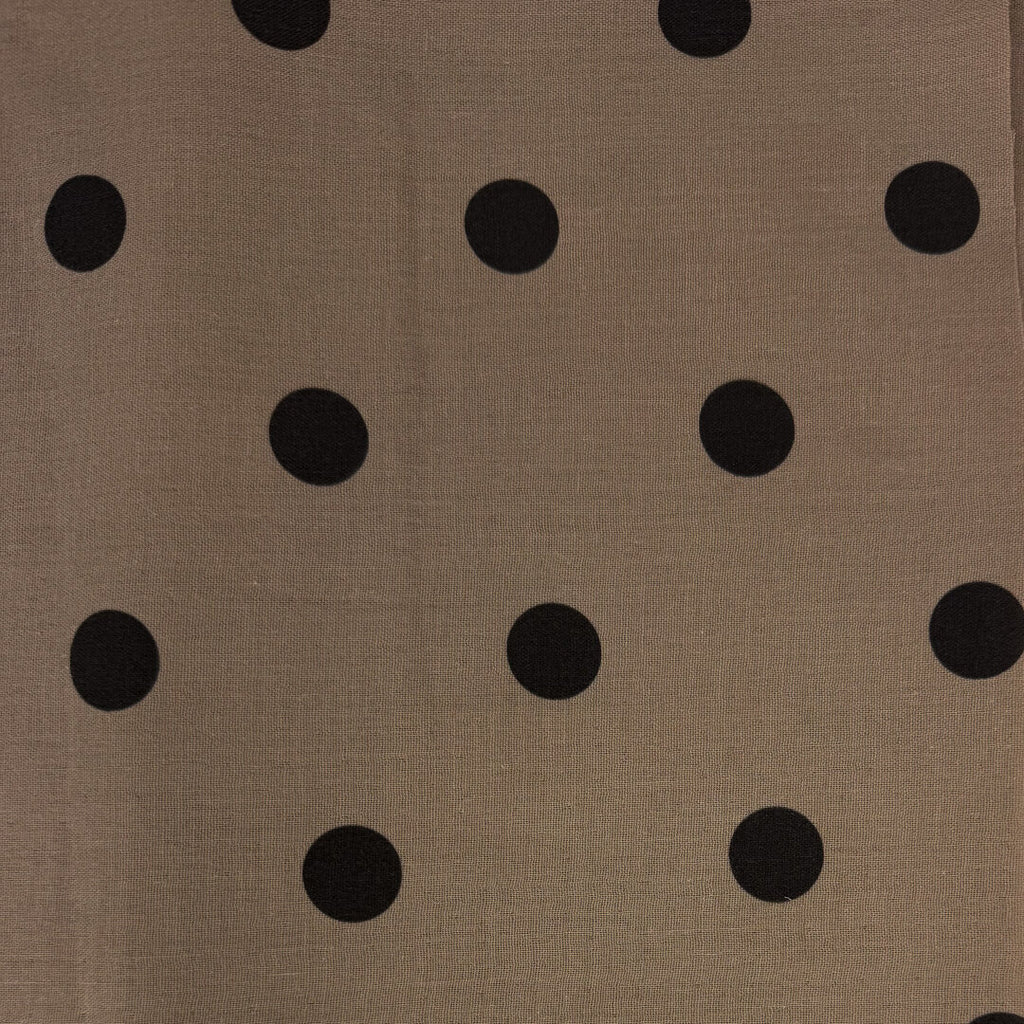 Musselin/Double Gauze "Polka Dots" - Eigenproduktion l&p - dunkel Sandbeige