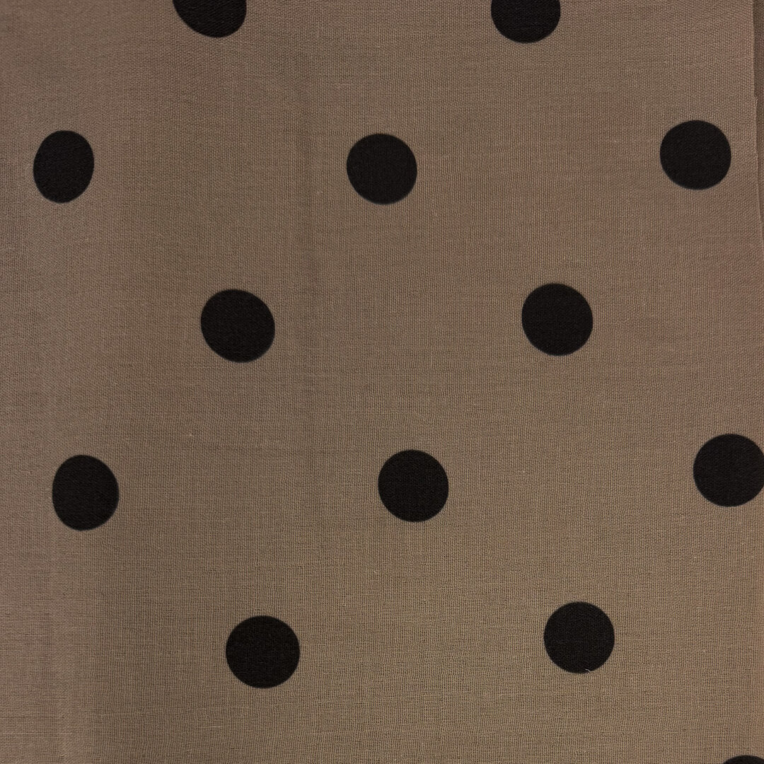 Musselin/Double Gauze "Polka Dots" - Eigenproduktion l&p - dunkel Sandbeige