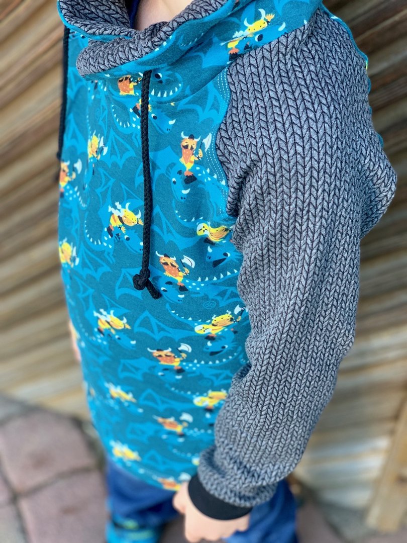 Ebook / Schnittmuster lillesol basics No.65 Raglan-Hoodie *mit Video-Nähanleitung*