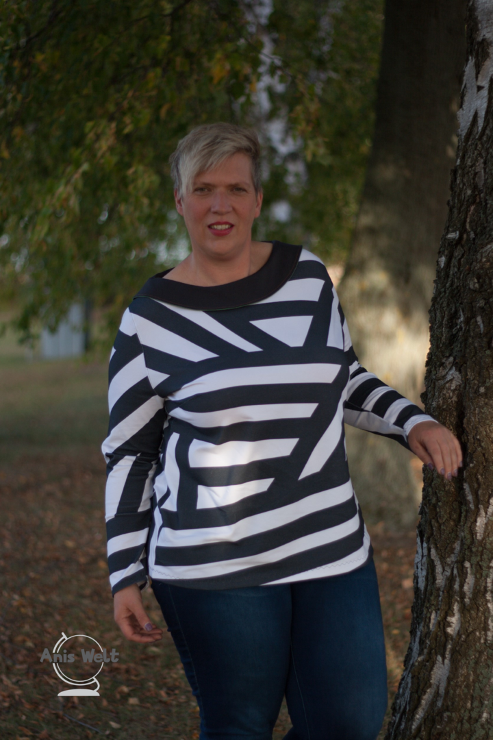 Designbeispiel: lillesol women No.47 Shirt mit Uboot-Kragen