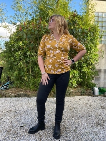 Designbeispiel: lillesol women No.53 Shirt mit Knopfleiste