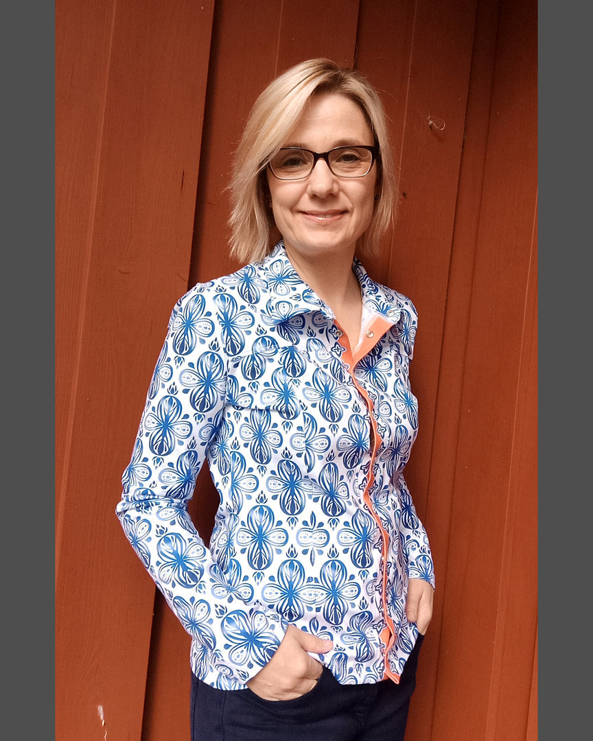 Designbeispiel: lillesol women No.57 Jerseybluse Leanna