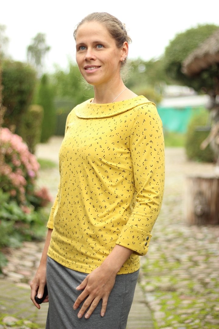 Designbeispiel: lillesol women No.47 Shirt mit Uboot-Kragen