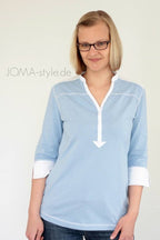 Ebook / Schnittmuster lillesol women No.5 Blusenshirt Jersey *mit Video-Nähanleitung*