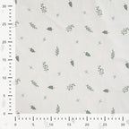 Jersey "Leaves" - ecru/pastell