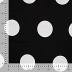 French Terry Punkte groß - schwarz