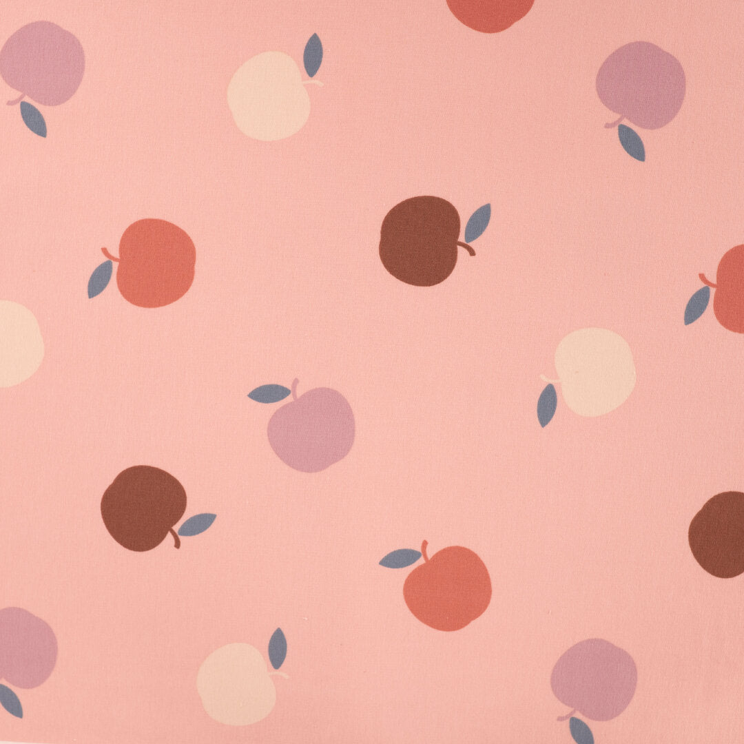 French Terry brusehd "Apples" - puder