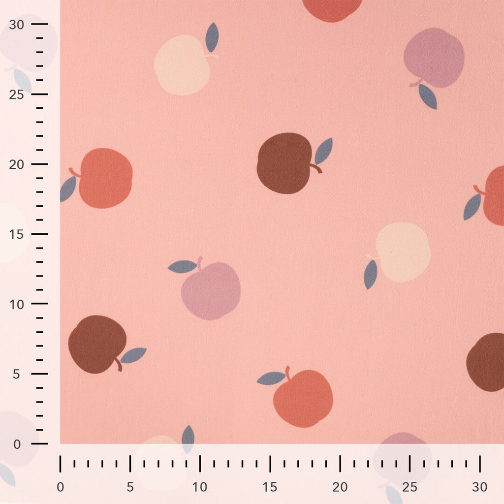 French Terry brusehd "Apples" - puder