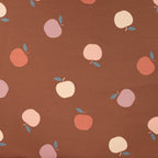 French Terry brusehd "Apples" - braun