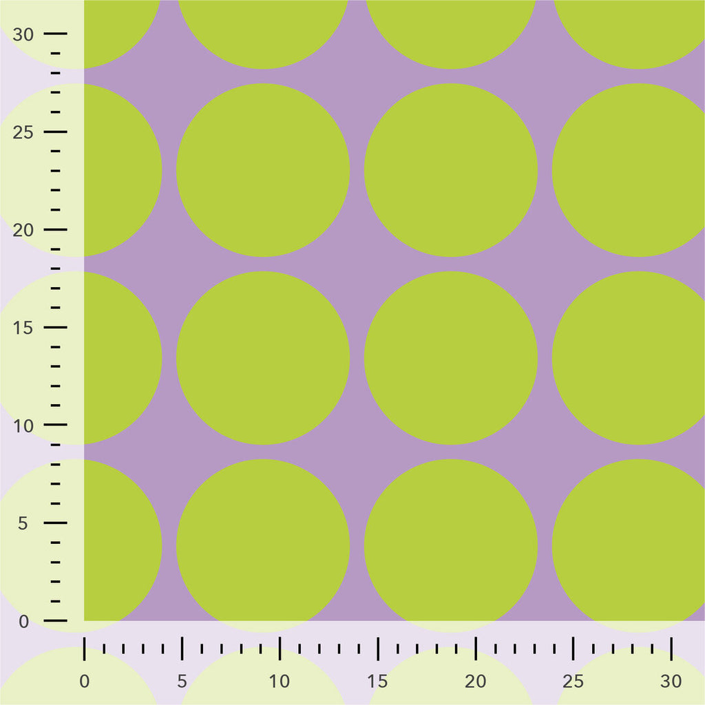 French Terry Punkte - lavendel/lime