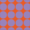 French Terry Punkte - lavendel/orange