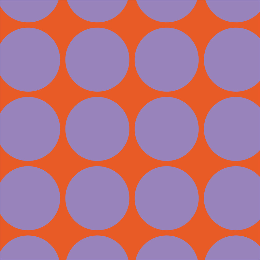 French Terry Punkte - lavendel/orange