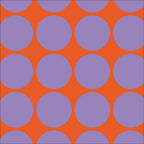 French Terry Punkte - lavendel/orange