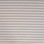 Baumwoll Rippjersey Streifen - sand/white