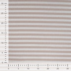 Baumwoll Rippjersey Streifen - sand/white