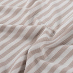 Baumwoll Rippjersey Streifen - sand/white