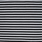 Baumwoll Rippjersey Streifen - black/white